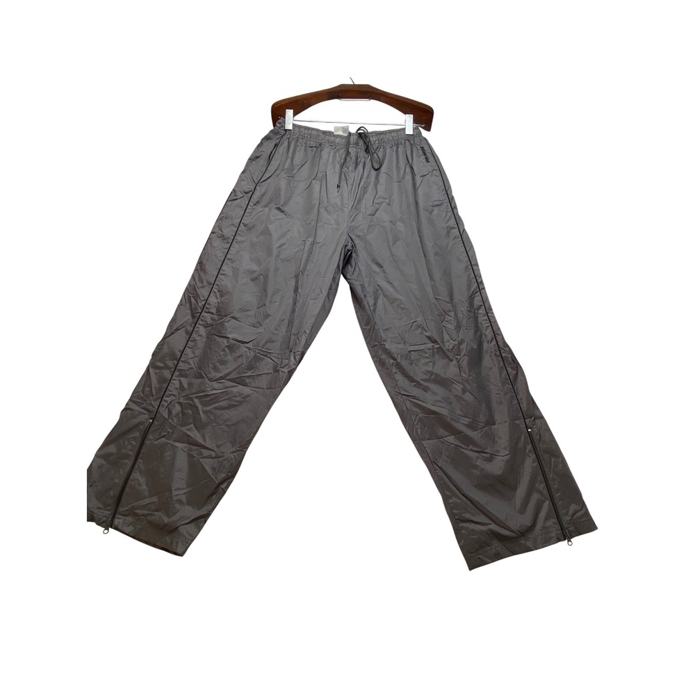 K-Swiss Training Men XXL Gray‎ Nylon Mesh Lined Track Pants Windbreaker Athletic